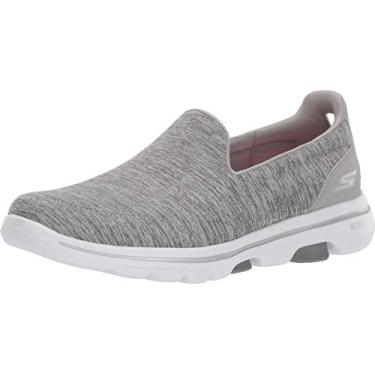 Imagem de Tênis feminino Skechers Go Walk 5-Honor, Cinza, 8.5 Wide