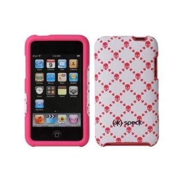 Imagem de Speck Capa ajustada para iPod Touch 2G, 3G (branco/rosa estampa de caveira "Lovely Roger"