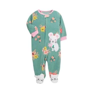 Imagem de Macacão Bebê Footed de Micro Polar - Quentinho e Confortável (3-12 Mes