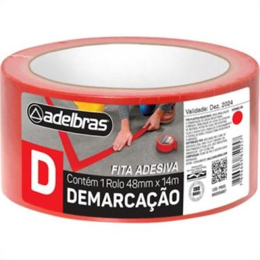 Imagem de Fita Demarcacao Solo Adelbras 48X14M Vermelha