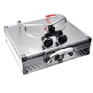 Imagem de Óculos Lupa Binocular Com Fotoforo Óculos Dentista 3,5x 420mm Bivolt L