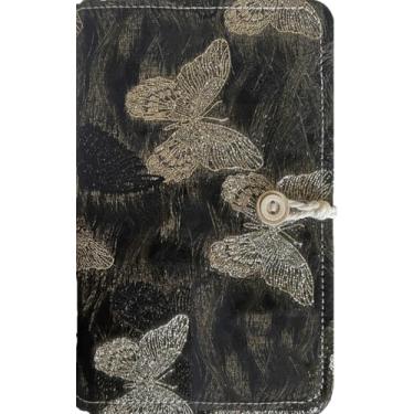 Imagem de ipoul Fichário A6, caderno recarregável, fichário com 6 anéis, diário pequeno 12,7 x 17,8 cm, caderno A6, caderno bordado, presentes de borboleta para meninas, fichário de orçamento, fichário de