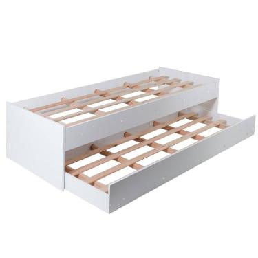 Imagem de Cama Solteiro Bicama Com Cama Auxiliar 194x83 CM20 Branco Dtall