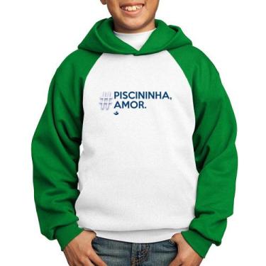 Imagem de Moletom Infantil Piscininha amor - Foca na Moda, Branco, Verde, 6