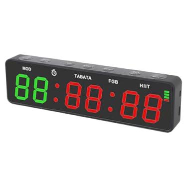 Imagem de Timer de Ginástica, Relógio de Parede de Exibição de LED Grande, Contagem do Down & Up, Stopwatch, Treino de Intervalo de Academia, Cronômetro Digital para Fitness Home Garage