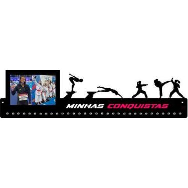 Imagem de Porta Medalhas Karate E Natação Fem P Ate 100 Med P Retrato - QUADRO D