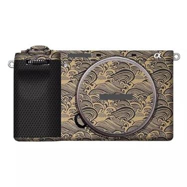 Imagem de Adesivo de corpo de câmera Alpha 6700 película protetora de vinil decalques acessórios para Sony A6700 (ouro onda)