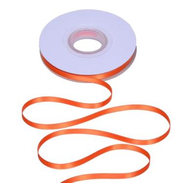 Imagem de YAMA Fita de cetim de dupla face laranja, 1/10.2 cm, 25 metros, para embrulho de presente, laços de cabelo, decoração de festa de casamento