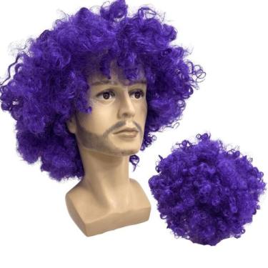 Imagem de Peruca black power super volumosa roxo lilás púrpura - LIONSWIG