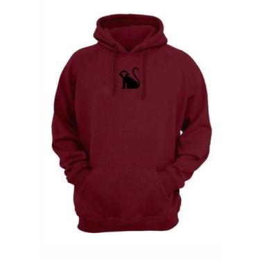 Imagem de Casaco De Moletom Masculino Blusa De Frio Flanelado Bolso Canguru - Re