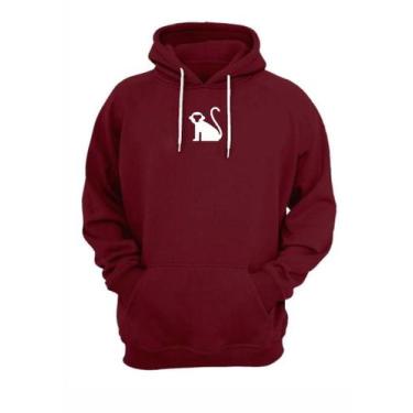 Imagem de Casaco De Moletom Masculino Blusa De Frio Flanelado Bolso Canguru - Re