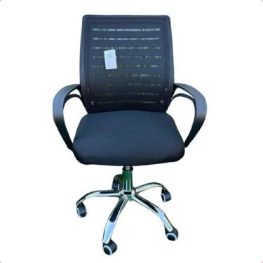 Imagem de Cadeira Escritório Secretaria Modelo Confort com pês em inox e rodinha