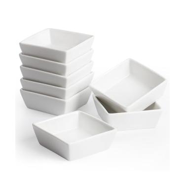 Imagem de BTaT- Ramekins Quadrado de 118 gramas, Conjunto de 8 Ramequins para Assar, Pratos de Creme Brulee, Copos de Suflê, Forma de Flan, Xícaras de Molho, Copos de Pudim, Tigelas de Deserto, Tigelas de Mergulho, Tigelas de Assar,