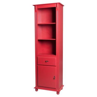 Imagem de Estante Cristaleira Torre com 1 porta, 1 gaveta e 2 prateleiras - 104 