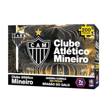 Imagem de Atletico Mineiro, quebra cabeça Brasão Atletico Mineiro, 200 peças- Mimo brinquedos