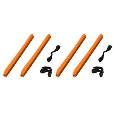 Imagem de 2 pares de kit de substituição de borracha para óculos de sol Oakley EVzero Path/Range/Pitch, Orange Rubber Kits, One Size
