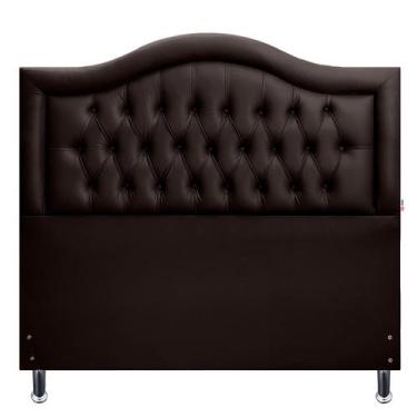 Imagem de Cabeceira Casal 140 Cama Box Sophia Provençal Marrom Corano Com Pés RB