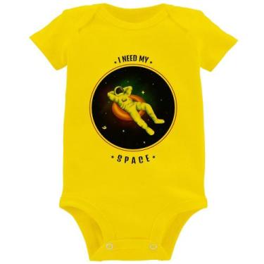Imagem de Body Bebê I need my space - Foca na Moda, Amarelo, GG