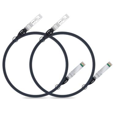 Imagem de ipolex Cabo Twinax SFP+ de 10 G, cabo passivo de cobre de conexão direta (DAC), 2 m, para Cisco SFP-H10GB-CU2M, Meraki, Ubiquiti, Mikrotik, Intel, Fortinet, Netgear, D-Link, Supermicro, TP-Link,