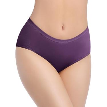 Imagem de REELINDRY Roupa íntima feminina lavável para incontinência, 59 g, absorvente à prova de vazamento, cintura média para vazamento urinário pós-parto, 1 pacote (cereja, G)