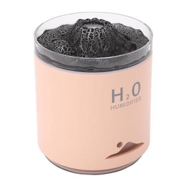 Imagem de Difusor de Aromaterapia de Vulcão de Grande Capacidade - Colorido Mystical/Fantasy Atmosfera Night Light, Umidificador e Difusor de óleo Essencial para Casa e Escritório (Branco) (Róseo)