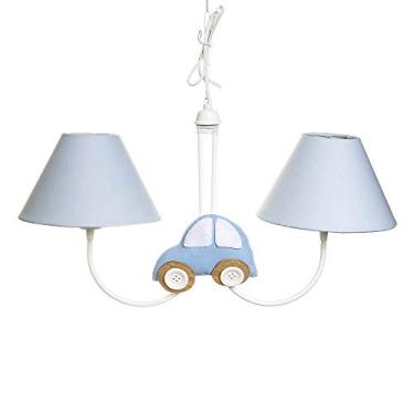Imagem de Lustre com 2 Lâmpadas Simples com 2 Carrinhos, Quarto Bebê Infantil Menino, Potinho de Mel