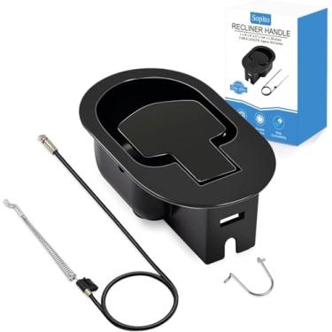 Imagem de Sopito Alça Universal Reclinável de Metal Preto com Cabo para Poltronas Reclináveis, Serviço para Lazyboy, Ashley e outras Marcas de Poltronas Reclináveis