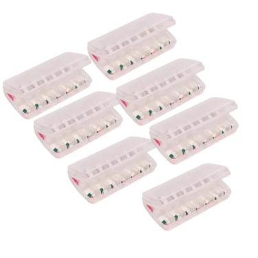 Imagem de Kit 7 Porta Comprimidos Noite e Dia Organizador Semanal de Medicamento