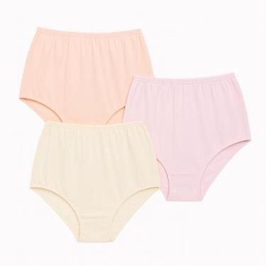 Imagem de 6 Calcinhas Plus Size Luminate 0162 Rosa Pessego Marfim, 42, Sortidos