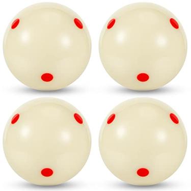 Imagem de Meooeck Bola de bilhar Pro Cup de 6 cm, bola de bilhar, tamanho regulável, bola de sinuca para treinamento com 6 bolinhas vermelhas, branca