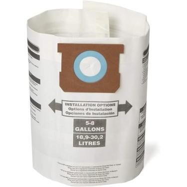 Imagem de Craftsman CMXZVBE38767 Sacos de coleta de poeira secos e molhados para aspirador de pó de 5 a 8 galões, pacote com 3