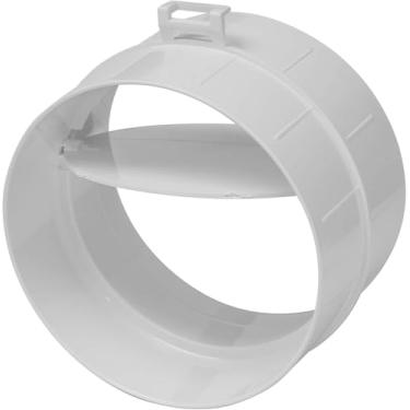 Imagem de Vent Systems Amortecedor de corrente de fundo de 10 cm – Obturador de refluxo de ventilação do secador – Plástico ABS – Inserção de duto unidirecional – Defletor de ventilação do ventilador em linha 10 cm