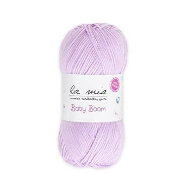 Imagem de 1 novelo La Mia Baby Boom, fio acrílico 100% anti-pilling para tricô e crochê, 100 g (3,5 oz) / 250 m (273 jardas), peso 3: leve, lilás - 259