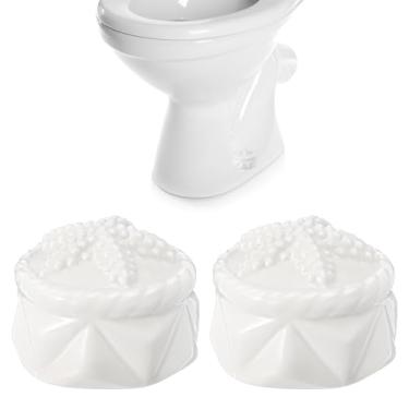 Imagem de FillTouch 2 peças de tampas de parafuso de vaso sanitário, tampas de parafuso de vaso sanitário, tampas de parafuso de vaso sanitário, tampas de parafuso de vaso sanitário decorativas, capas de vaso