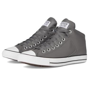 Imagem de Converse Tênis unissex adulto Chuck Taylor All Star High Street de couro sintético, Pele de tubarão/pele de tubarão/branco, 36/38 BR