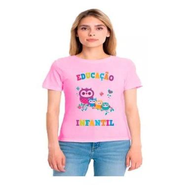 Imagem de Camiseta Professores Educação Pedagogia Escola Camisa Rosa - loja dink