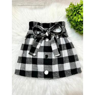 Imagem de Saia Xadrez Infantil Juvenil Flanela Moda Country Boiadeira Festa Juni