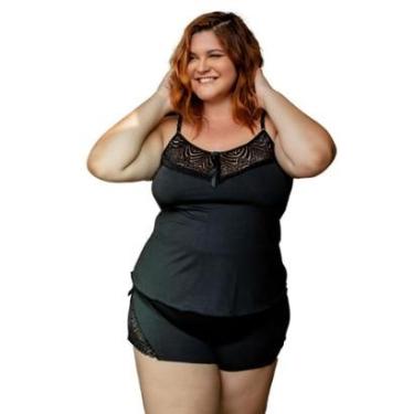 Imagem de Baby Doll Liganete Plus Size Liso Vekyo Roupa Feminina Linha Noite Tamanho:M;Cor:;Genero:Mulher-Feminino