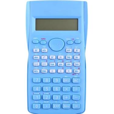 Imagem de Calculadora Científica Com Display Duplo E 240 Funções Matemática - 10+2 Desligamento Automático Edição Eletrônica Engenharia Física Química Faculdade Cursos Pilha AAA - D7 Store (azul)