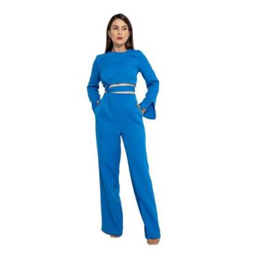 Imagem de Conjunto Social Calça e Croppet de Amarração alfaiataria CON-0043 - HB