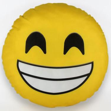 Imagem de Almofada Emoji Sublimada 34cm dentes sorrisão - Vitor Bordados