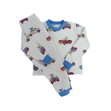 Imagem de Pijama infantil menino manga longa inverno quentinho moletinho flanela