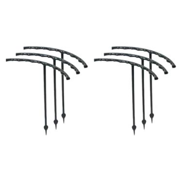 Imagem de Dualoai 6 peças de suportes para plantas, gaiolas de plantas fáceis de instalar, suportes para ferramentas de jardim para treliças, plantas internas e, 14.5 Cm X 25 Cm