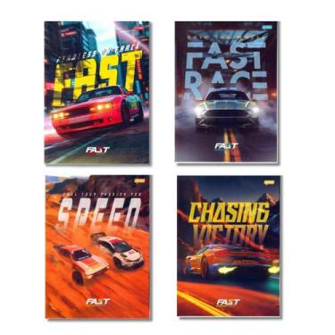 Imagem de Caderno De Brochura Universitário 80Fls Fast Race Jandaia