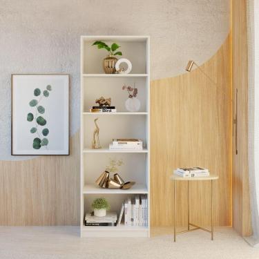 Imagem de Estante Livreiro Multiuso Eliana Com 5 Nichos branco