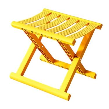 Imagem de menolana Banco dobrável para áreas externas, cadeira de pesca, assento portátil leve, 9,4 x 11,8 x 9,4 polegadas, para caminhadas, multiuso, compacto, Amarelo