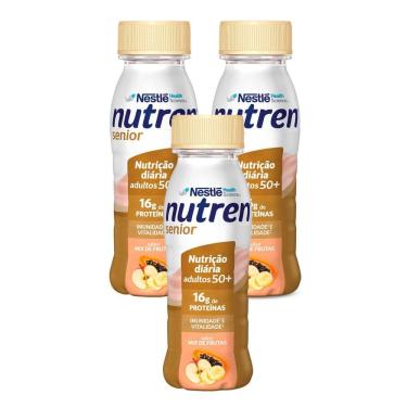 Imagem de Kit 3 Nutren Senior Complemento Alimentar Mix de Frutas 200ml
