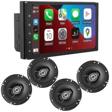 Imagem de Kit Som Automotivo Multimidia Mp5 2Din Android e 4 Alto Falantes 6 220W Rms