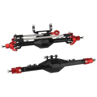 Imagem de Pothyes Metal Front and Rear Straight Complete Axle with 8T 29T Gear for 1/10 Axial SCX10 II Deadbolt 90046 90047 RGT 86100 Redcat GEN8 RC Crawler Upgrade Parts (red)