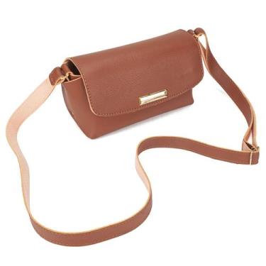 Imagem de Bolsa Pequena Feminina de Lado Transversal - Lê Faria, Caramelo